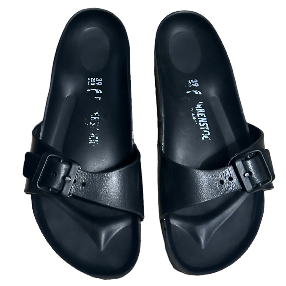 Birkenstock Black Madrid Slide Sandals